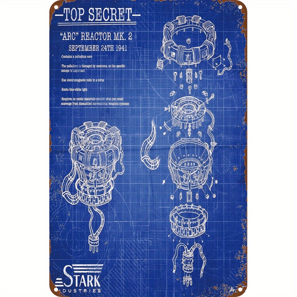 Tech Office Wall Decor - CIFBUY Retro Industrialna 2D Płaska Aluminiowa