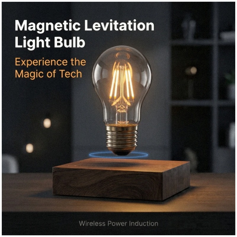 Home Office Tech Gadgets - Magnetyczna Lewitująca Bezprzewodowa Żarówka LED Lampa
