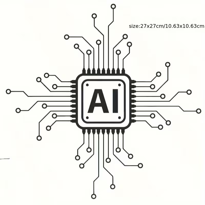 Tech Office Wall Decor - Naklejka winylowa na ścianę z technologią