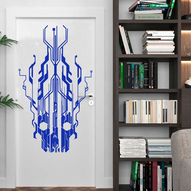 Chip Circuit Tech Skull Winylo – Tech Office Wall Decor recenzja i cena
