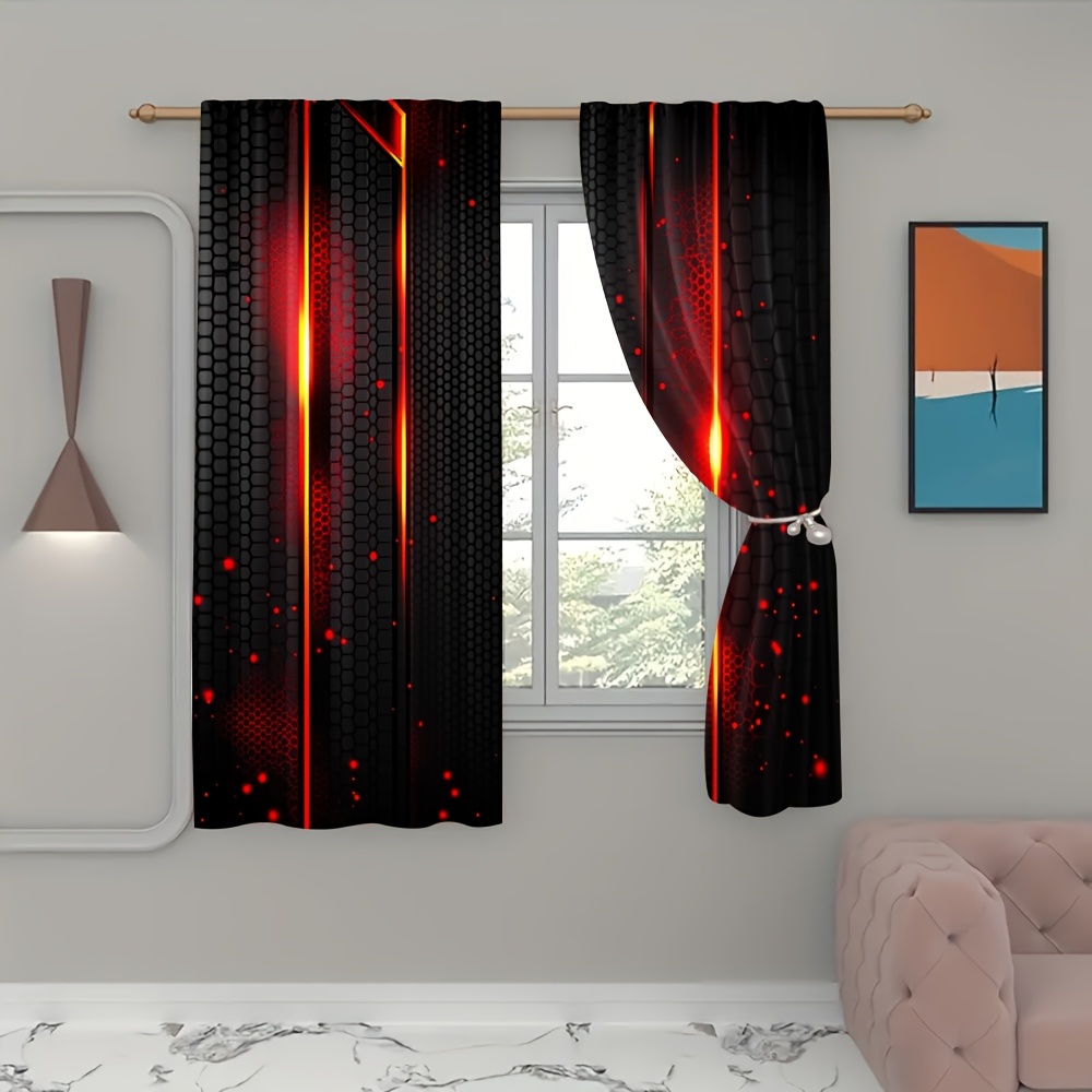 2 szt. Zasłony Lava Czarno-Cze – Office Tech Room recenzja i cena