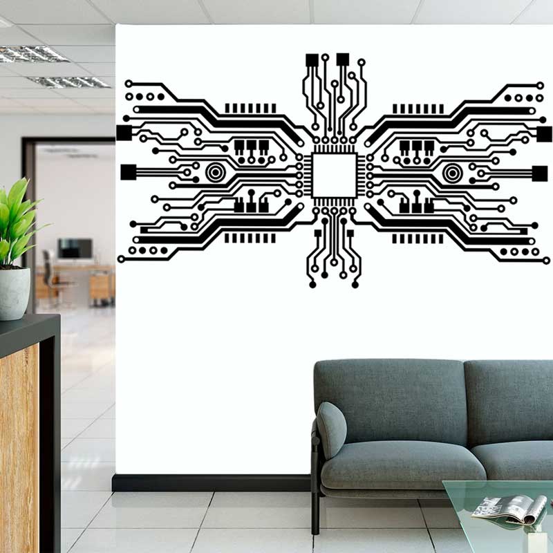 Naklejka ścienna z obwodami dr – Tech Office Wall Decor recenzja i cena